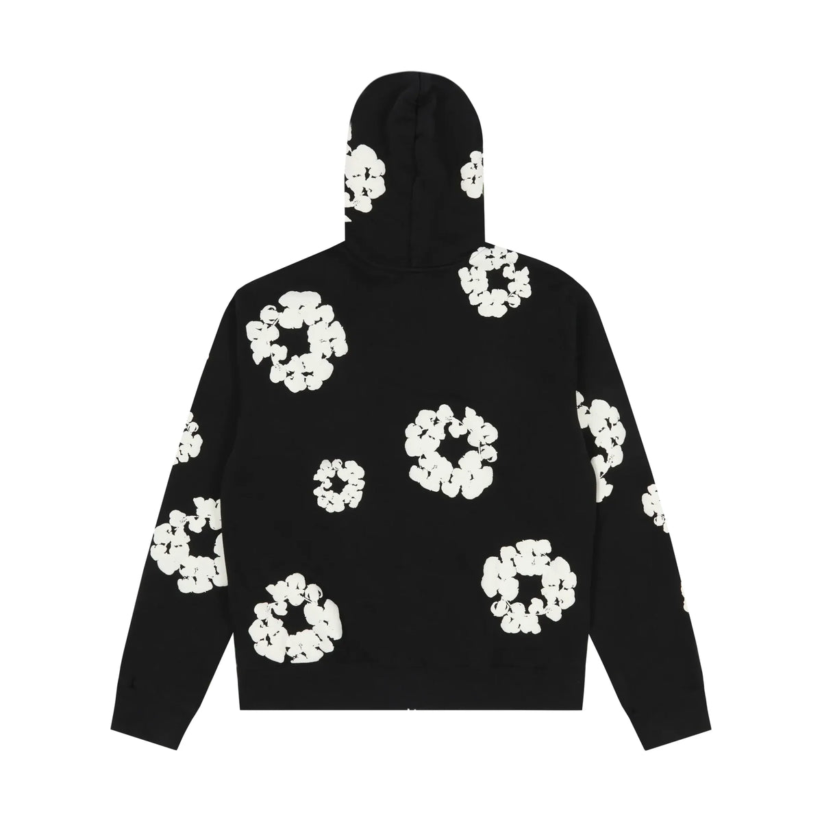Denim Tears Cotton Wreath Zip Hoodie - Black / White