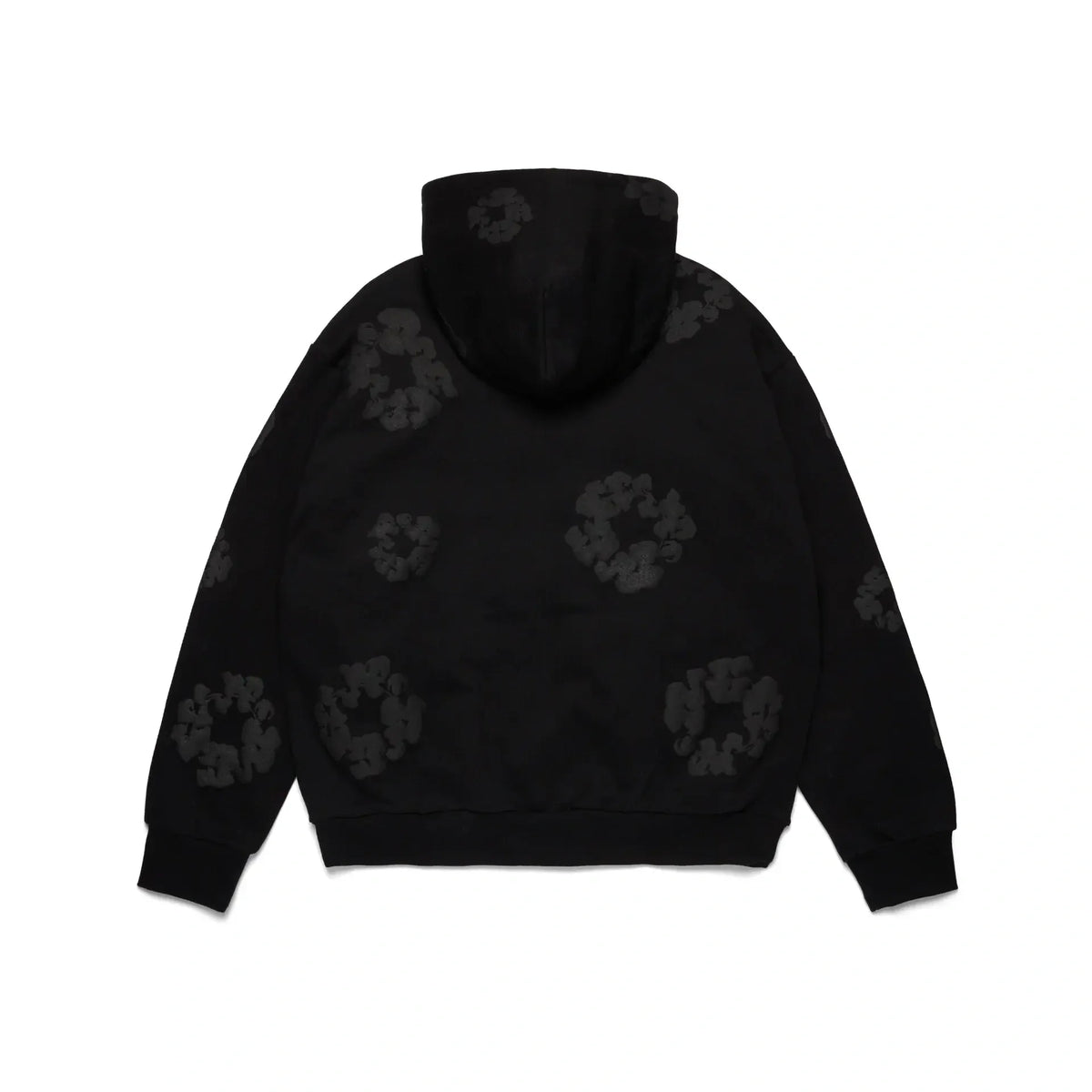 Denim Tears Mono Wreath Zip Hoodie - Black