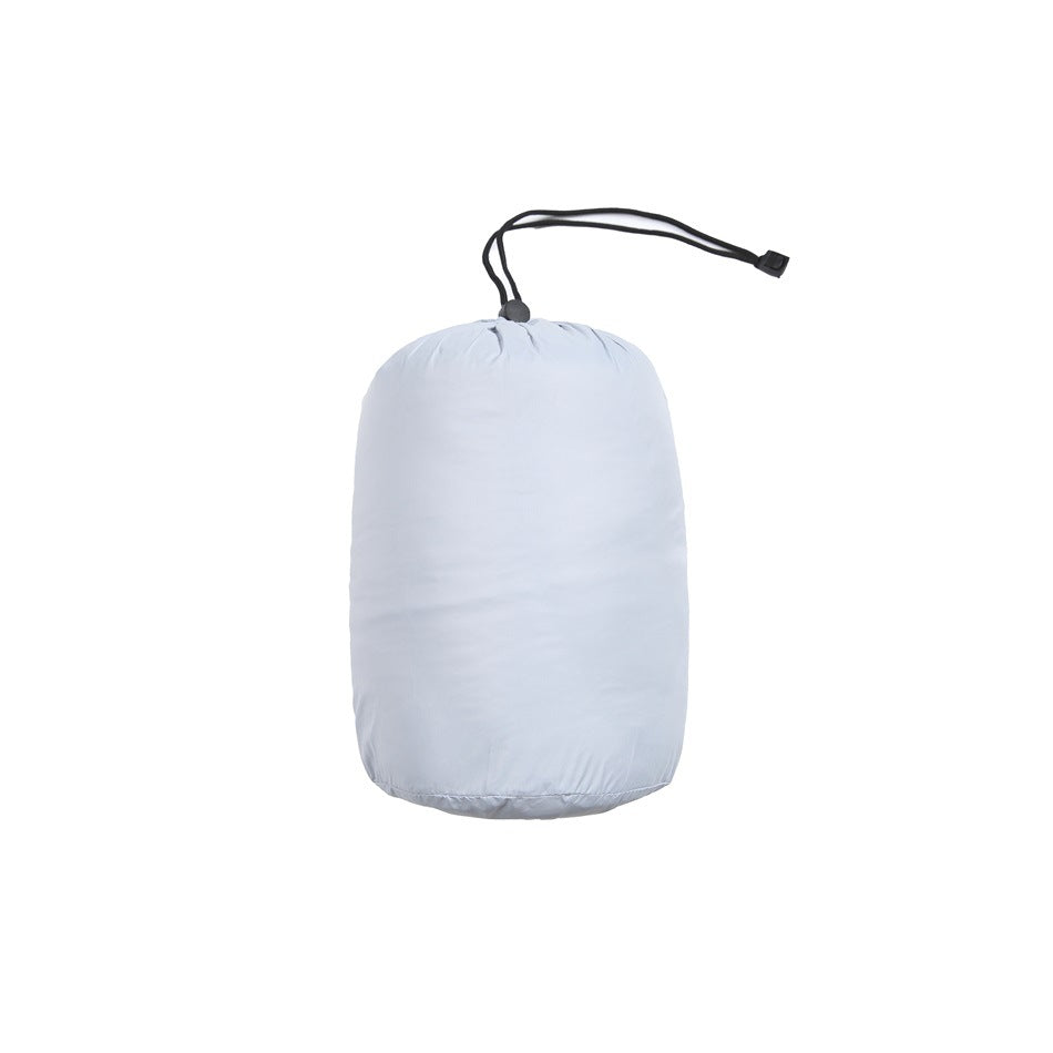Light gray drawstring storage pouch with a black cord and toggle, shown against a white background.